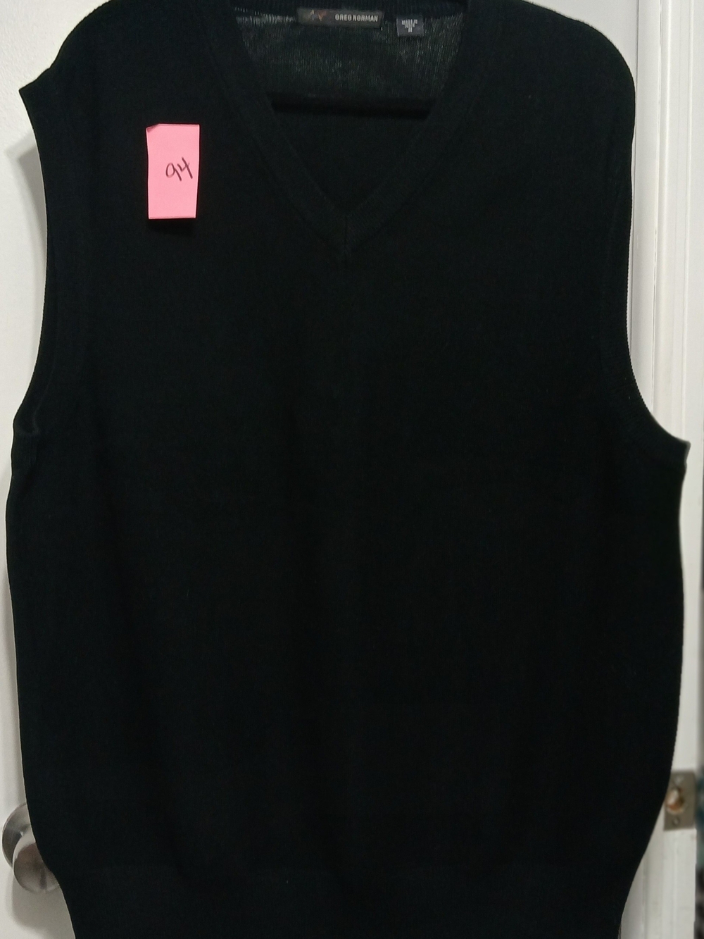 Greg Norman Collection Men's Black V-Neck Sweater Vest